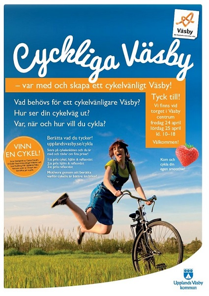 Medborgardialog 24 och 25 april 2015 hölls en medborgardialog i Väsby Centrum med syftet att ta reda på var Väsbys medborgare tycker bör förbättras kring cykelvägarna i kommunen.