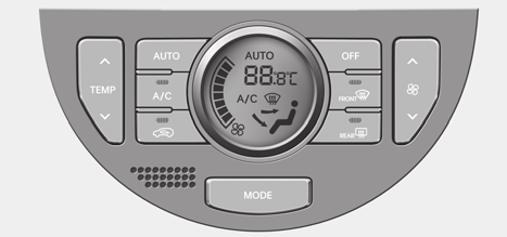 Lär känna bilen AUTOMATISK KLIMATANLÄGGNING Typ A Typ B 1. Temperaturreglage 2.