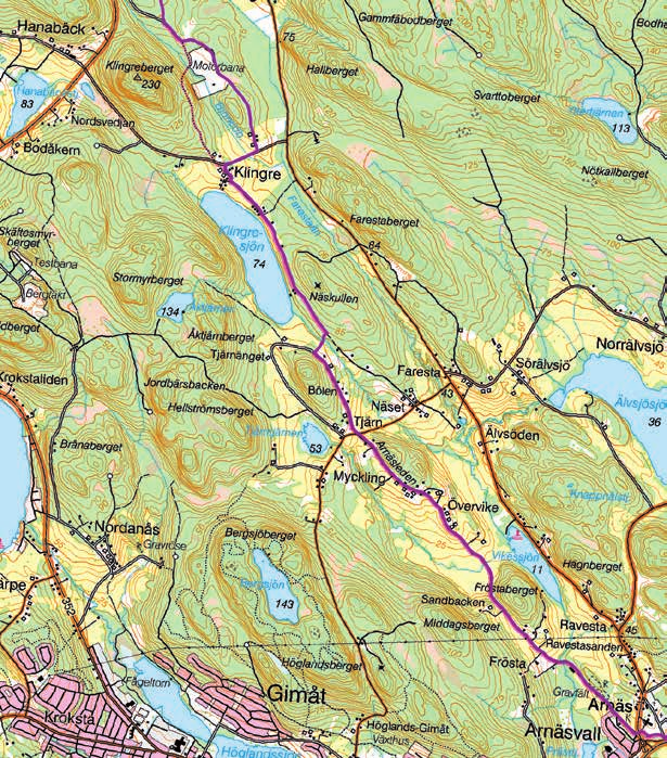 den 70 km långa Arnäsleden. Kommunikationsmöjligheterna dit är mycket goda.