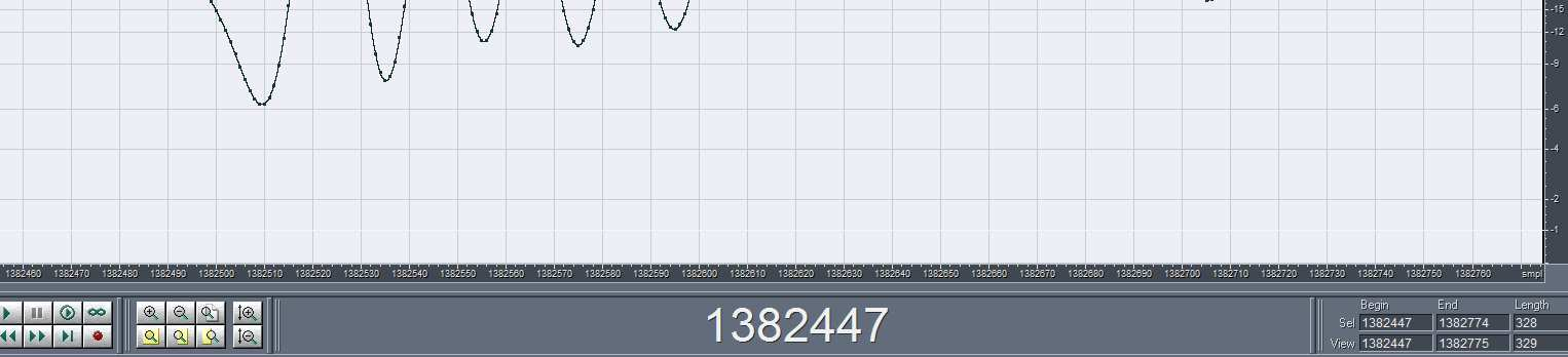 29500 ms, dvs frekvensen 3389 Hz.