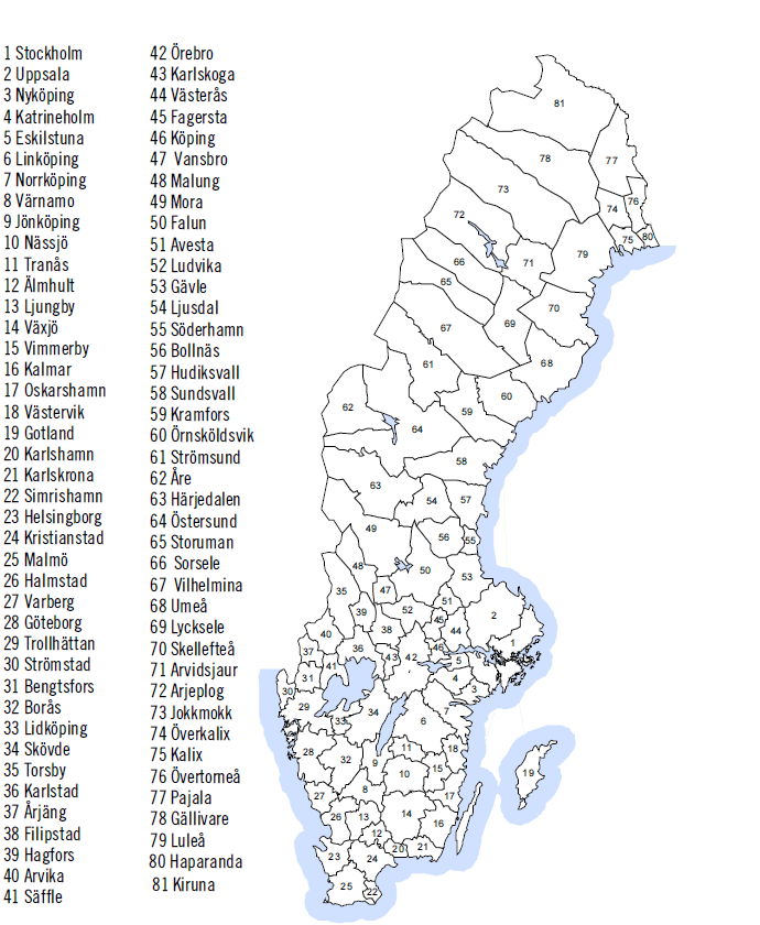 Bilaga 1 Regionala indelningar