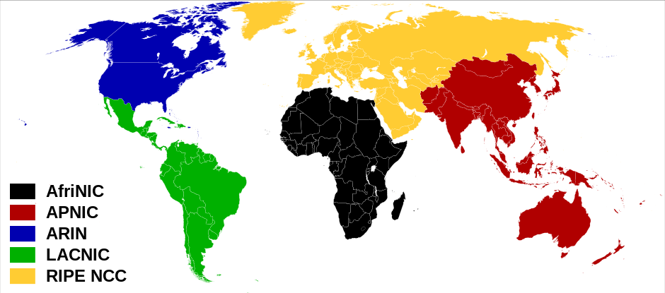 Figur: Regional Internet Registries [11] Lennart Franked (MIUN IKS)