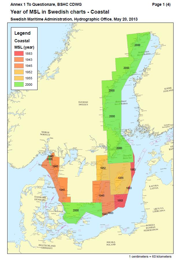 MVY (år) i Sjöfartsverkets kustkort Skillnad mellan