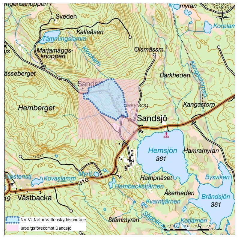 En vattentäkt borrad i berg väster om Kårböle, figur 31. Förekomsten är inte någon utpekat vattenförekomst i VISS. Förekomsten är måttligt prioriterad (3).