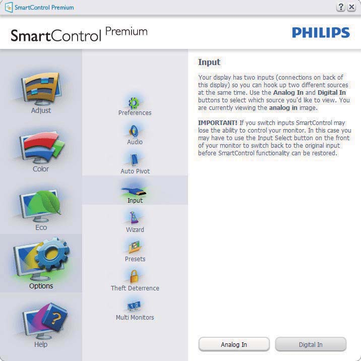 Kör vid start är valt (på) som standard. När avaktiverat startar inte SmartControl Premium och syns inte i aktivitetsfältet när datorn startas.