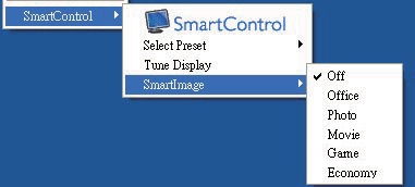 Context Sensitive menu (Kontextkänslig meny) Den Context Sensitive menu (kontextkänsliga menyn) är aktiverad som standard.