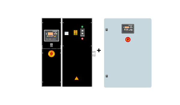 KONTROLLPANELSMODELL AS5 + CC2 Automatisk panel MED överföringsswitch och med