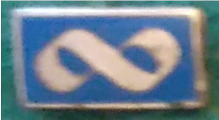 En oändlighetssymbol som var KF:s logotyp 1967