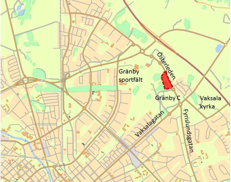 1 Inledning 1.1 Bakgrund Planområdet Gränby ligger i nordöstra delen av Uppsala, på Österledens sydvästra sida intill Gränby centrum och Gränbyparken. Planområdet är cirka fem hektar stort.