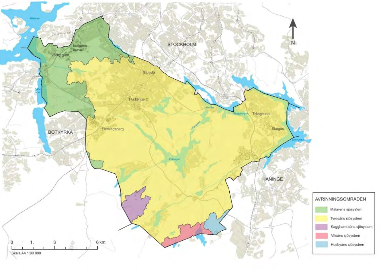 Vatten i Huddinge Sjöar och vattendrag Huddinge är en sjö- och vattenrik kommun, med 22 sjöar och många vattendrag och våtmarker.