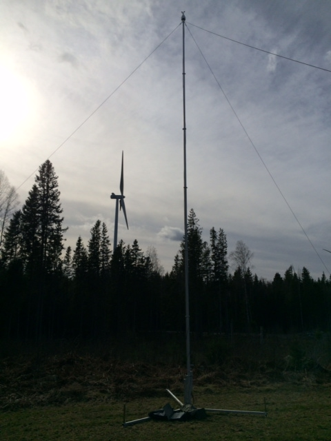 Foto B 2:12: Väderstationens position för bakgrundsmätning