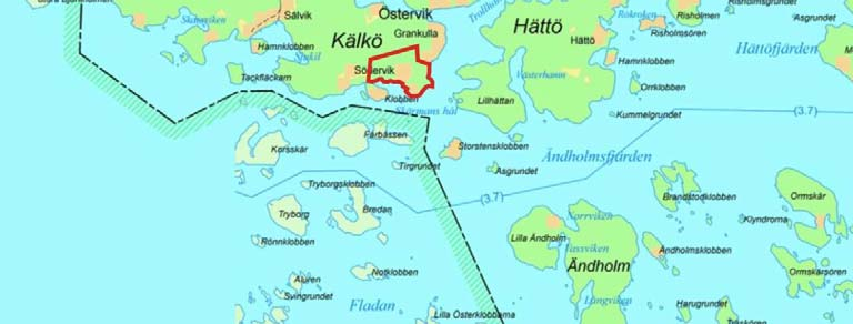 Ändringen av generalplanen har sökts av markägaren till fastighet 1:114, Solvik. Planeringsområdet markerat med röd linje 2.