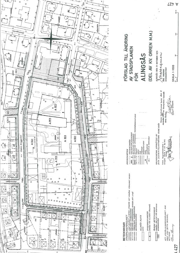 NUVARANDE BEBYGGELSE Gällande detaljplan Södra Ringgatan Gällande detaljplan för sjukhusområdet är daterad 1973-10-31 (1974-11-11) och omfattar huvuddelen av lasarettsområdet.