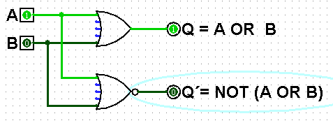 Q = when at least one of A and B equals Q = when both A and B equal A B Q Q