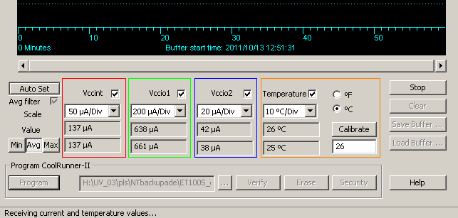 CR:8 Tillsammans med utvecklingssystemet finns en programvara CoolRunner-II Utility Window som kommer att användas för att programmera CPLD-kresten.