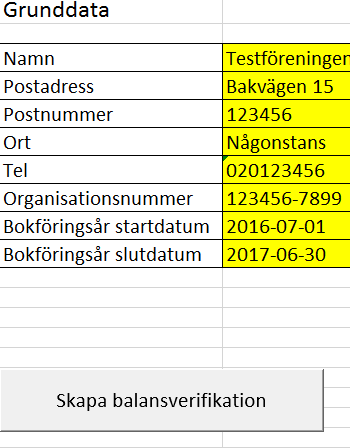 Registrera verifikationer Registrera Ingående balans. I fliken grunddata finns knappen Skapa balansverifikation.