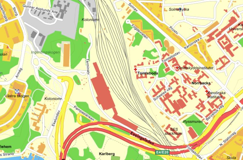 13 (68) 3 Beskrivning av berörda planområden och dess närhet 3.1 Befintliga byggnader Figur 3 visar översiktligt ytor i berört planområde.