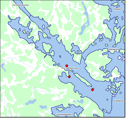 Yttre Valdemarsviken E E27 E26 Figur 4:9. Karta över Yttre Valdemarsviken.