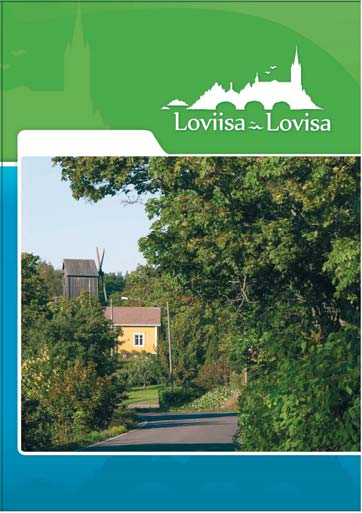 Lorem ipsum sit amet Lovisas kontaktuppgifter placeras på folderns baksida på båda språken.