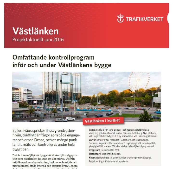 Projektaktuellt Västlänken @vastlanken - Twitter o Instagram