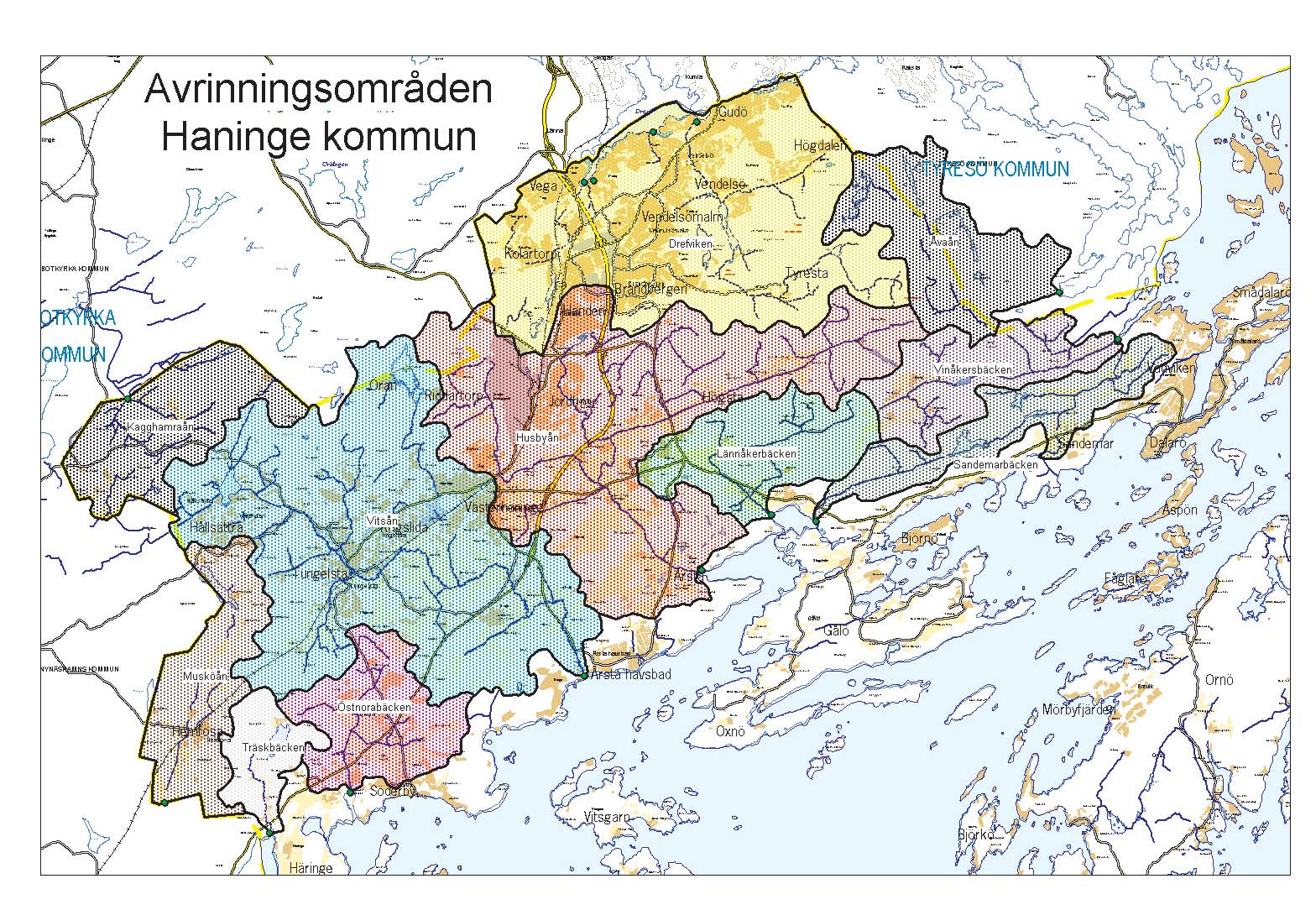 DREVVIKEN TYRESÅN ÅVAÅN VINÅKERSBÄCKEN KAGGHAMRAÅN HUSBYÅN