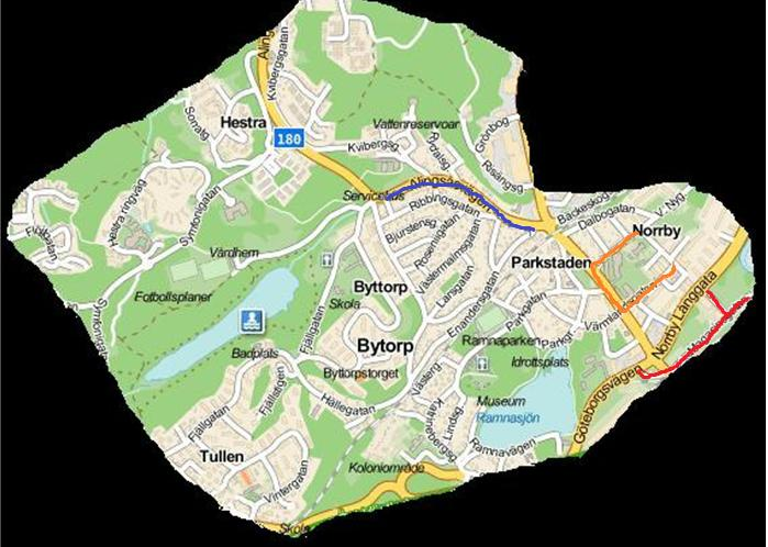 Figur 3 Bilaga 3 - Norrby, Byttorp, Tullen och Hestra.