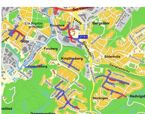 Figur 4 Bilaga 4 - Göta, Druvefors, Kristineberg, Fredriksborg och Hedvigsborg.