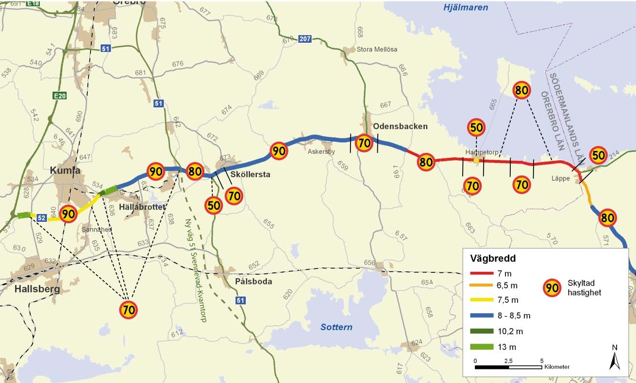 Förenklad åtgärdsvalsstudie Person- och godstransporter i stråket väg 52 mellan E20 och Läppe, Örebro län Väg 52 fyller en viktig funktion för lokala och regionala transporter.