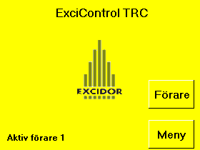 ExciControl TRC tillv.nummer: 00- TRC styrenhet: Rev 0. TRC display: Rev 0.0. Beskrivning av menyer. Driftläge Driftläge är tänkt att vara den meny som används vid drift av maskinen.