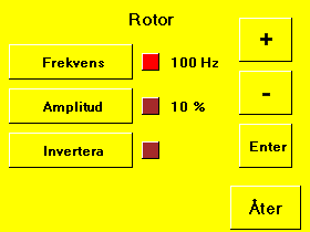 ExciControl TRC tillv.nummer: 00- TRC styrenhet: Rev 0. TRC display: Rev 0.0.. Meny/Grundinställning/Analoga utgångar. I meny till vänster visas de analoga utgångar som finns tillgängliga i systemet.