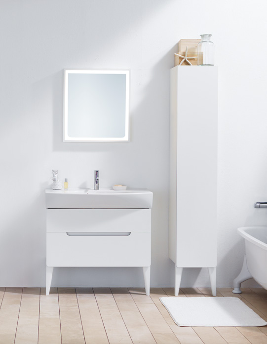 Ifö Silva högskåp vit 6 896 kr Ifö Silva underskåp 84 cm vit 9 283 kr Ifö Caprice tvättställ