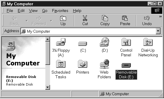 När Windows 98SE/Me/2000 används: 1 Dubbelklicka på [Den här datorn]- ikonen på skrivbordet.