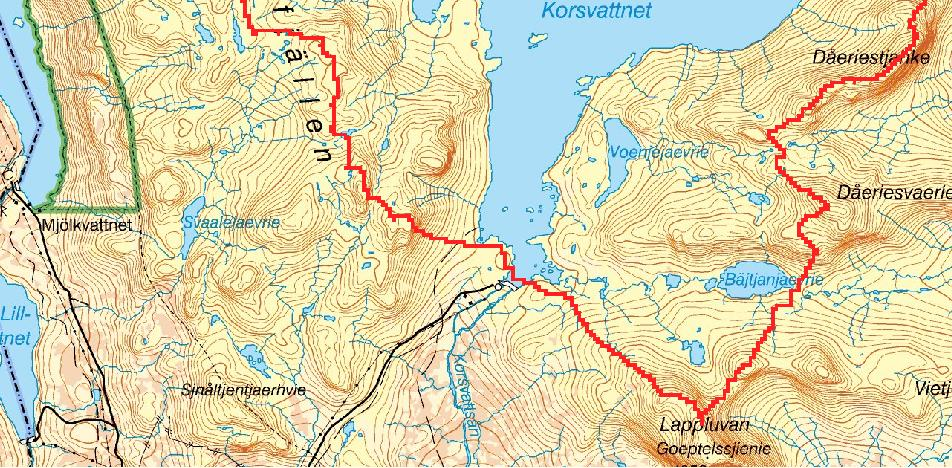- ytans form (ås/dal) Korsvattnet, Jämtland: