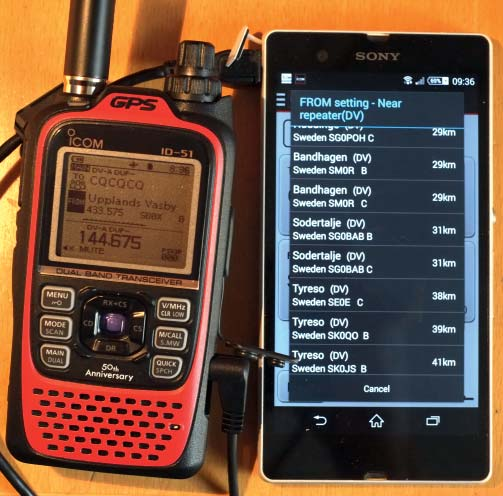 Teknik & egenbygge För att finna sin position och få förslag på lämpliga repeatrar har man radions inbyggda GPS till sin hjälp.