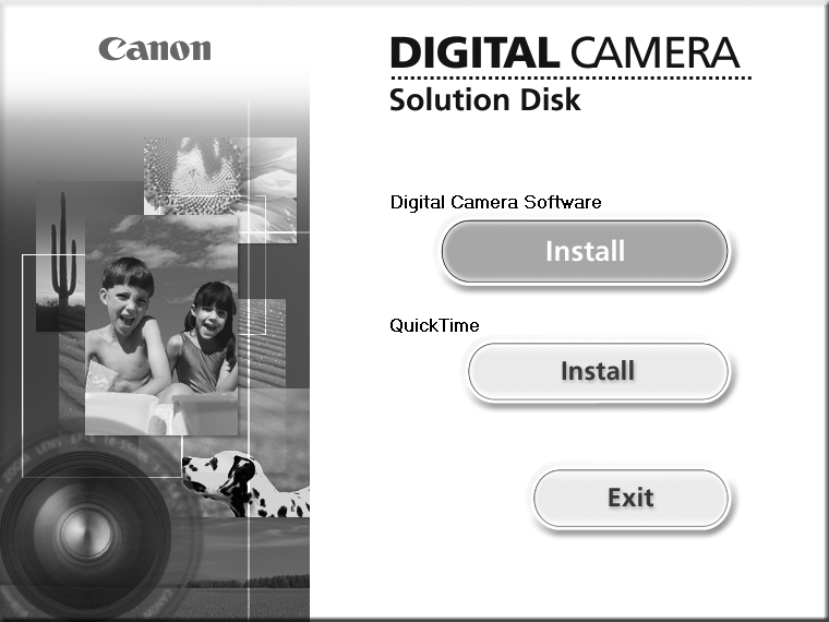 Installera programvaran och USB-drivrutinen 11 3 Sätt in CD:n Canon Digital Camera Solution Disk i datorns CD-ROM-enhet. Om installationsfönstret inte visas automatiskt följer du anvisningarna nedan.