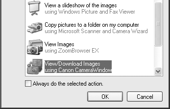 Överföra bilder till en dator 19 Anslutning för minneskortläsare 1 Sätt in minneskortet i läsaren. Använd en separat införskaffad kortadapter (PCMCIA-adapter) om det behövs.