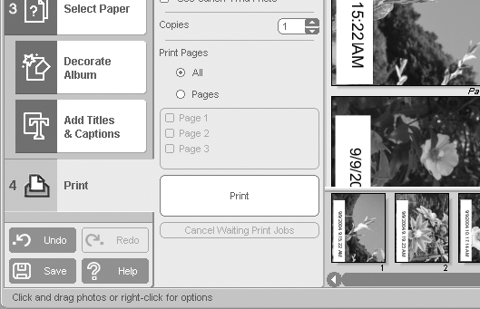 3 Klicka på [4 Print/4 Skriv ut], kontrollera antal kopior och andra utskriftsinställningar och klicka sedan på [Print/Skriv ut].