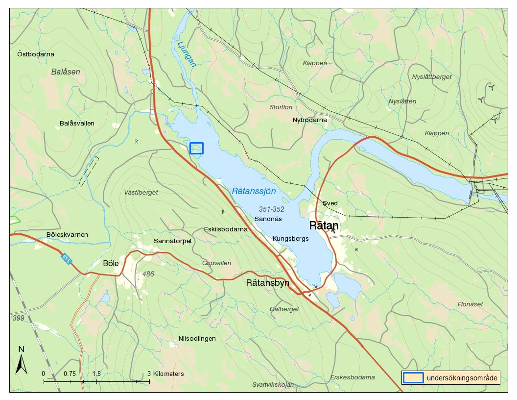 5. Känd fornlämningsbild Området fornminnesinventerades av Riksantikvarieämbetet 1971. Dessutom gjordes en specialinventering på tidigt 1960-tal inför byggandet av Rätans kraftverk.