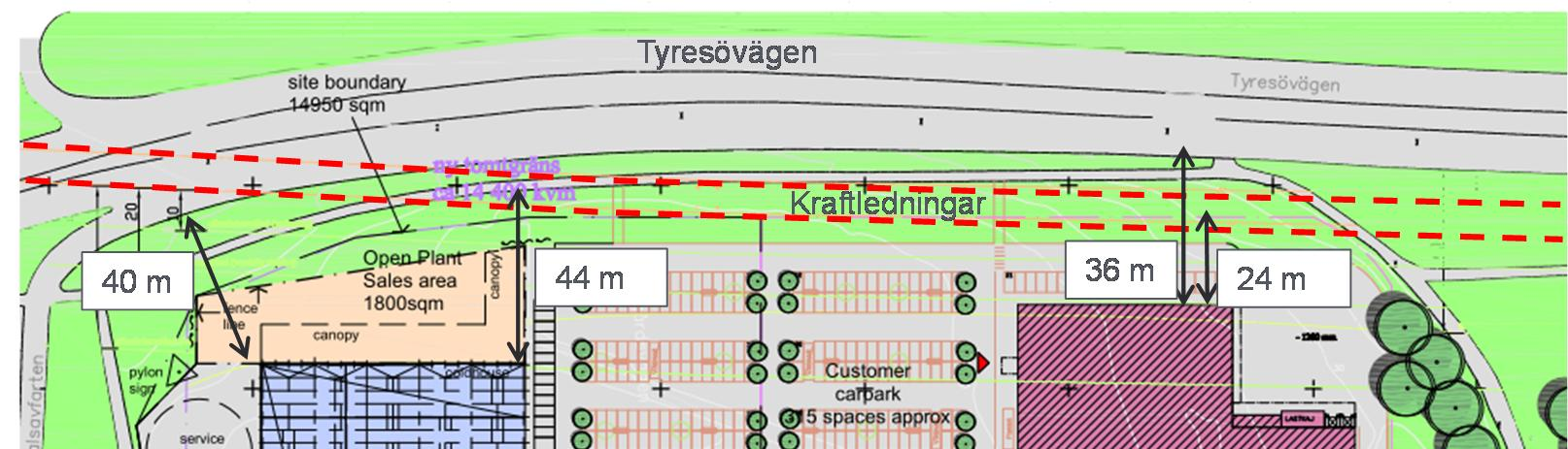 Uppdragsnummer: 10146896 2 (6) Områdesbeskrivning Planområdet är beläget i Sköndal sydost om trafikplats Gubbängen, söder om Tyresövägen (Väg 229) och öster om Nynäsvägen (Väg 73).