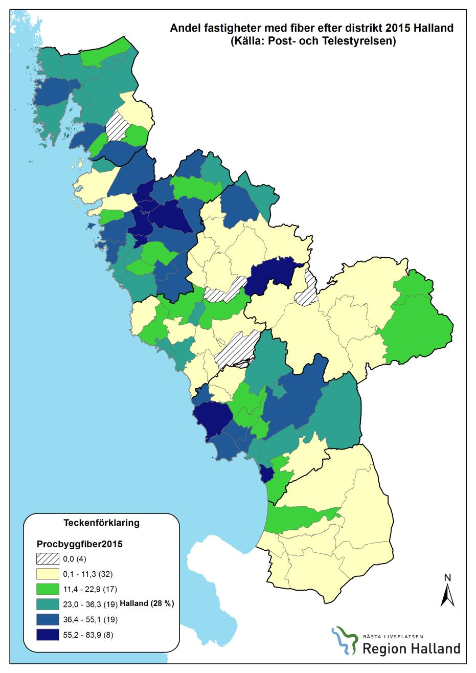 Tillgång till fiber efter kommun 215 Hylte 14,3 15,3 Laholm 17,6 26,9 Kungsbacka 44,1 43,5 Falkenberg 33,2 43,9 Halland 44 51,9 Sverige 53,5 6,8 Varberg 58,2 62,2