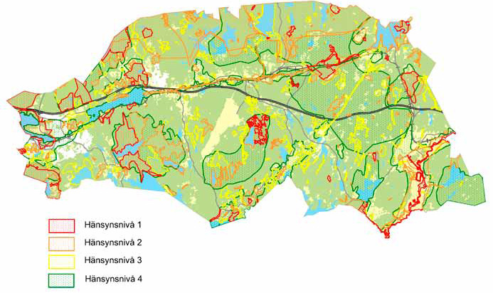 Bilaga 1 Värdefulla landskap (grönt) och