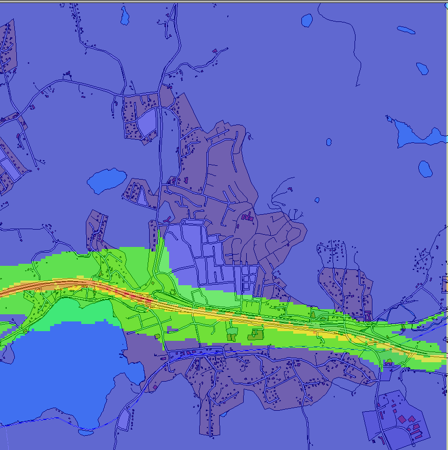 Dygnsmedelvärde (98-percentil) Figur 3. Beräknat dygnsmedelvärde (98-percentil) för NO 2 (µg/m 3 ).