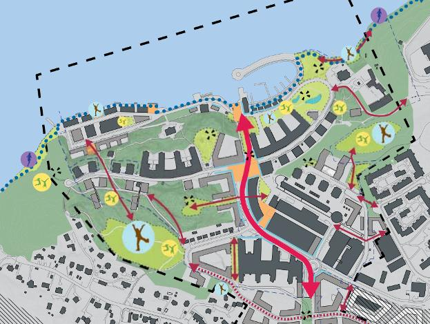 Planbeskrivning Norra Nacka strand 5 (70) Detaljplaneprogram Under 2013-2014 togs ett detaljplaneprogram fram för Nacka strand.