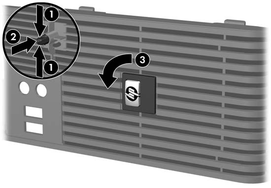 Använda en dator med liten formfaktor som minitower Datorn med liten formfaktor kan användas som minitower.