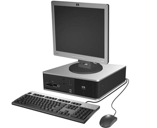 1 Produktens funktioner Standardfunktioner Funktionerna i HPs Compaq Small Form Factor [modell med liten formfaktor] kan variera beroende på modell.