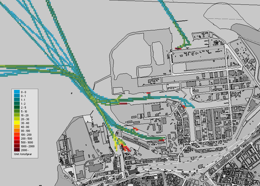 SO2 NOx VOC PM1 CO CO2 Gamla emissionsmodellen från 21 (ton/år) Nya emissionsmodellen från 26 (ton/år) 99 545 138 29 27 28 46 399 749 147 27 36 51 331 Tabell 2.