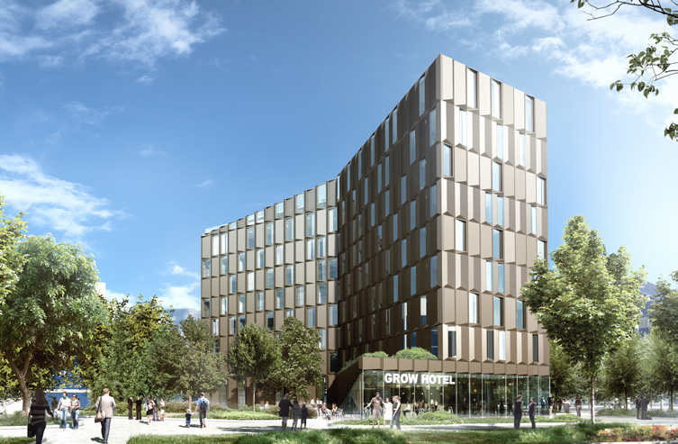Byggnaden får en central placering ytterst på hamnen och blir en prominent byggnad i området. Håll utkik efter uppdateringar på vår hemsida.