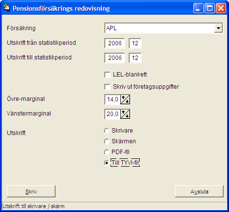 Sida: 168 KAPL / KOPL-STATISTIK MED ELEKTRONISK TYVI-ÖVERFÖRING Med DL Löneberäkning 2000-programmet kan du skapa elektroniskt material från KAPL-/KoPLstatistiken.