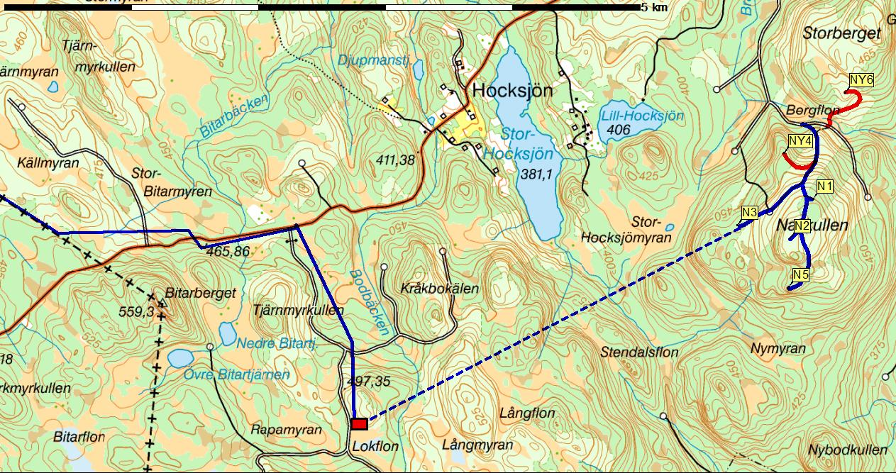 I N K O P P L I N G M O T E L N Ä T E T Pågående samråd om den elektriska inkopplingen sker med E.ON, som har koncession i området. Ett flertal projektörer är aktiva i närområdet till Nallkullen.