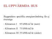 projekterade och utförda så att mängden energi, speciellt elenergi, som krävs är liten och värmekomforten för